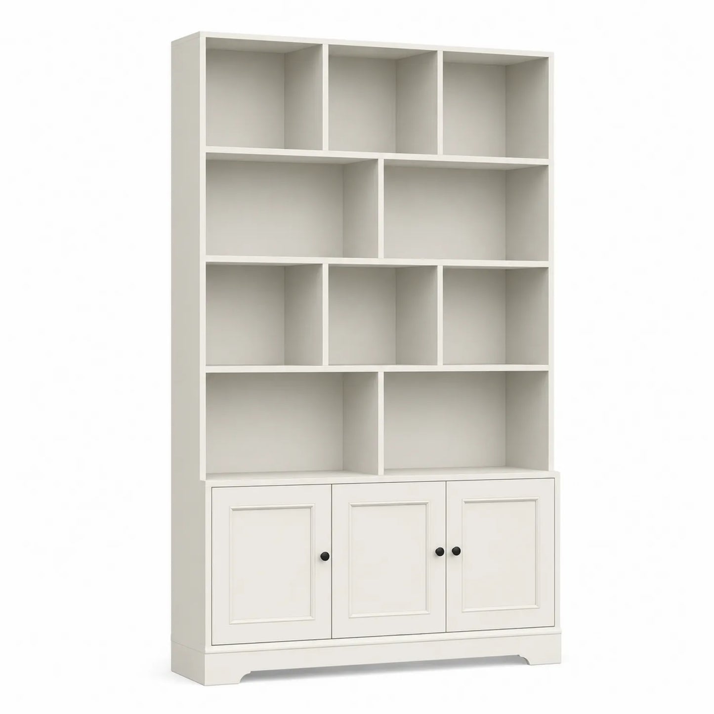 Estantería de MDF Blanca con Puertas y 12 Compartimentos 200x120x30 cm