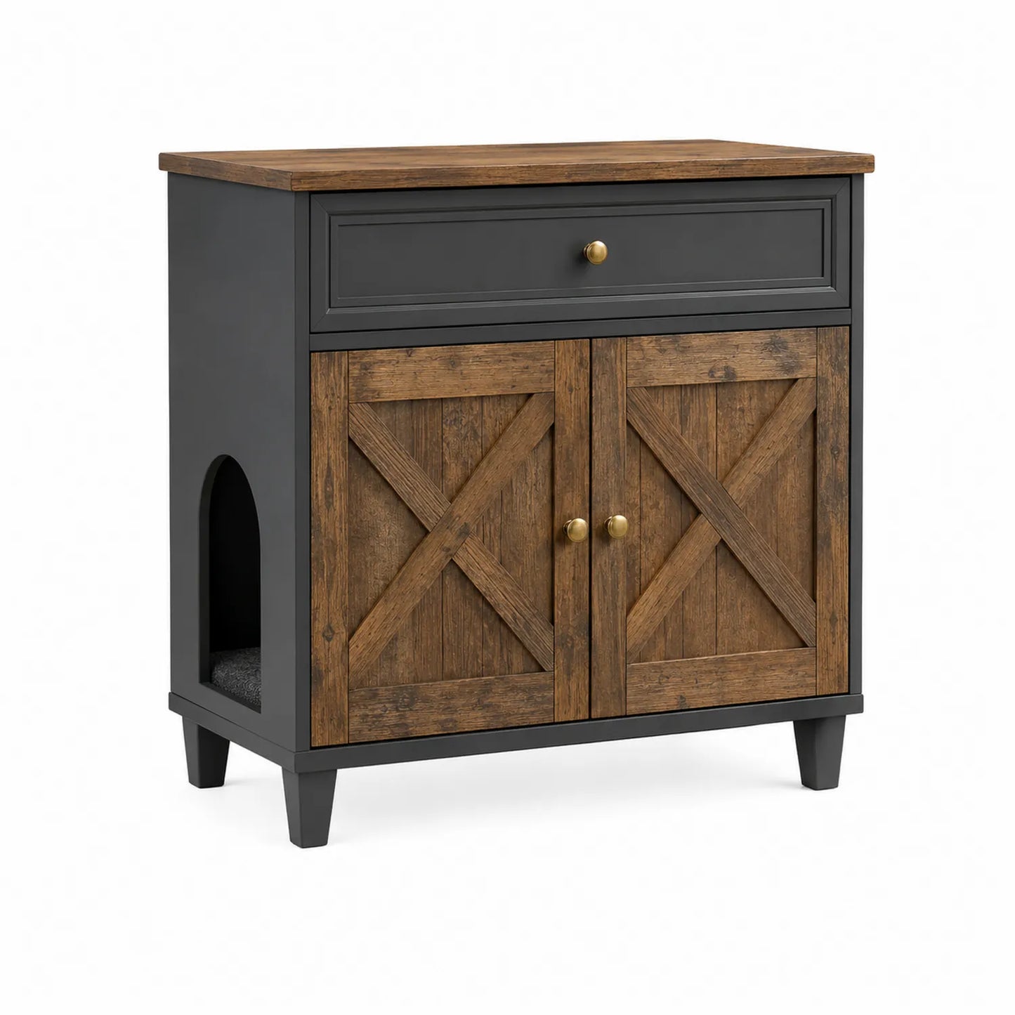 Aparador de Madera MDF y Pino con dos Puertas